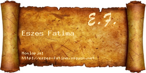 Eszes Fatima névjegykártya